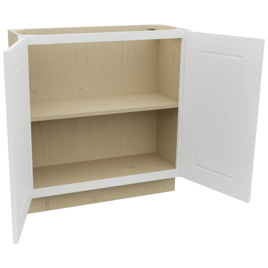 Fabuwood Nexus Frost B33FD-12D Base Full Door Cabinet, Open View