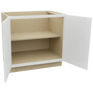 Fabuwood Nexus Frost B36FD Base Full Door Cabinet, Open View