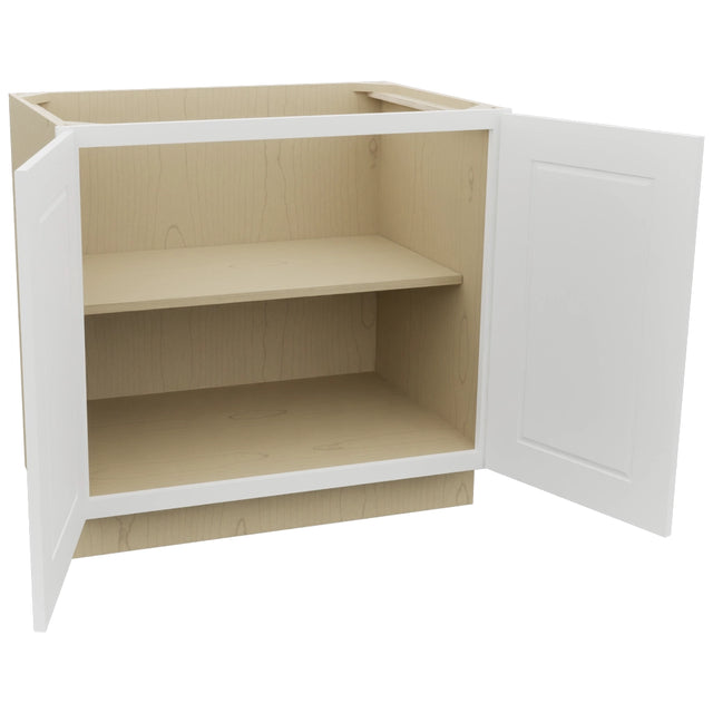 Fabuwood Nexus Frost B36FD Base Full Door Cabinet, Open View