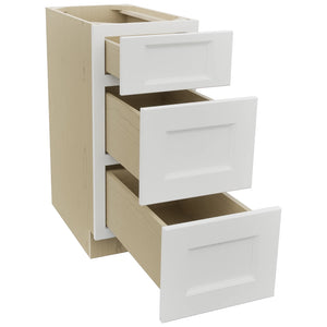 Fabuwood Nexus Frost DB15 Base 3 Drawers Cabinet, Open View