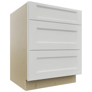 Fabuwood Nexus Frost DB27 Base 3 Drawers Cabinet, Front View