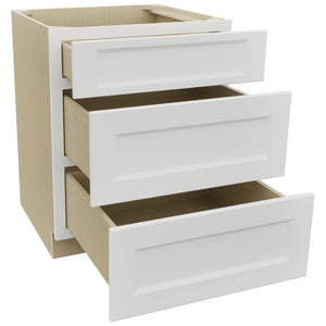 Fabuwood Nexus Frost DB27 Base 3 Drawers Cabinet, Open View