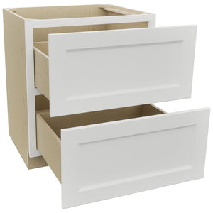 Fabuwood Nexus Frost DB30-2 Base 2 Drawers Cabinet, Open View