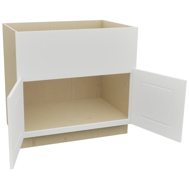 Fabuwood Nexus Frost FS36 Base Farm Sink Cabinet, Open View