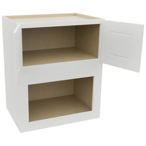 Fabuwood Nexus Frost MC303621 Wall Microwave Cabinet, Open View