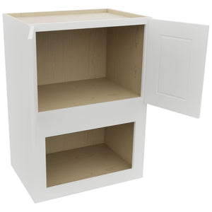 Fabuwood Nexus Frost MC304221 Wall Microwave Cabinet, Open View