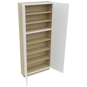 Fabuwood Nexus Frost TP361284 Tall Pantry Cabinet, Open View
