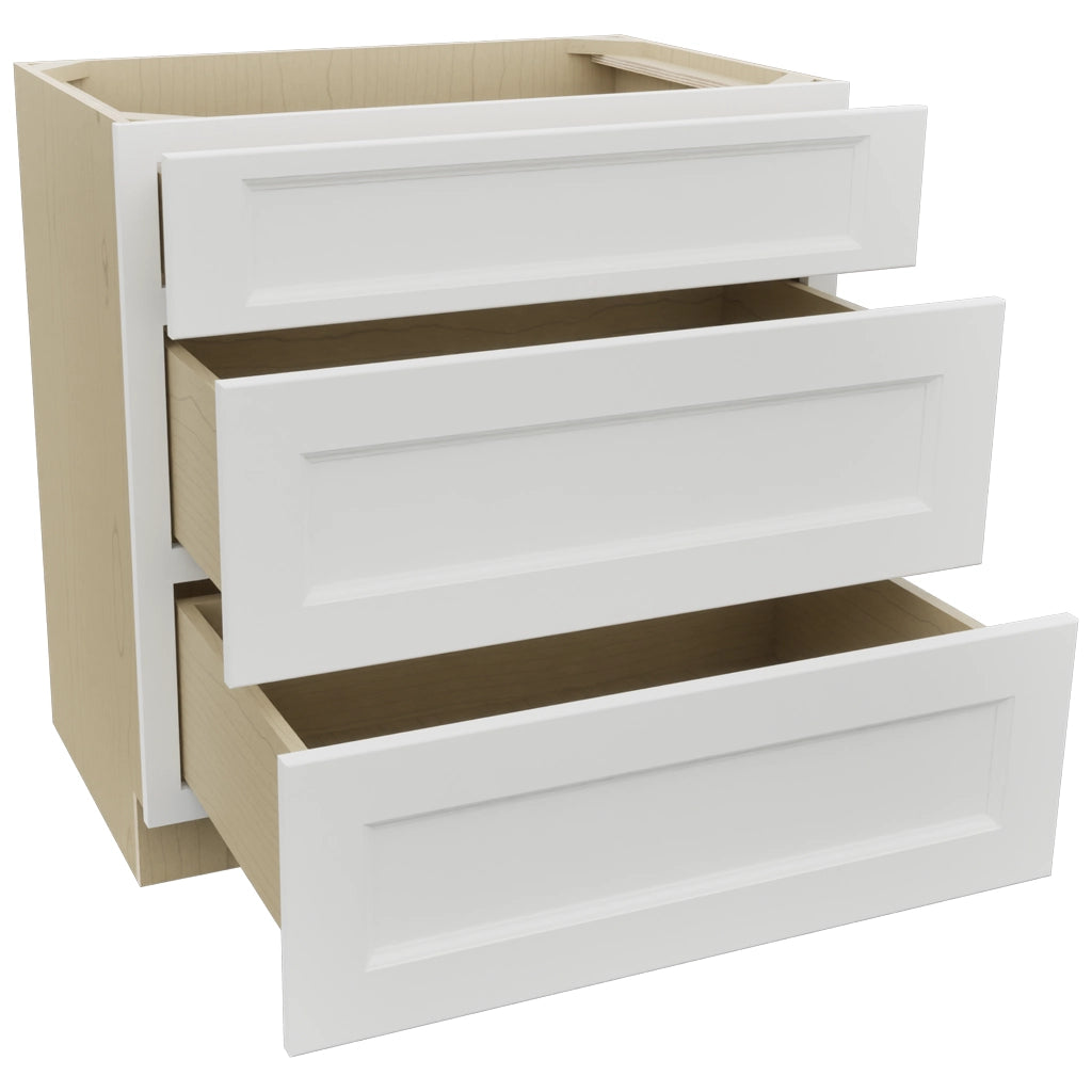Fabuwood Nexus Frost VDB33-34 Vanity Drawer Cabinet, Open View