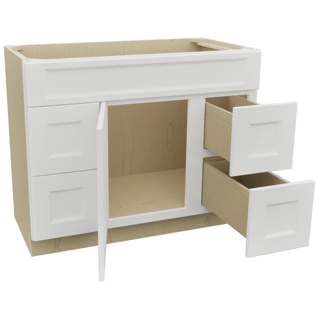 Fabuwood Nexus Frost VSD30DL Vanity Combo Cabinet, Open View