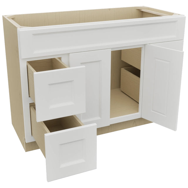 Fabuwood Nexus Frost VSD30DR Vanity Combo Cabinet, Open View