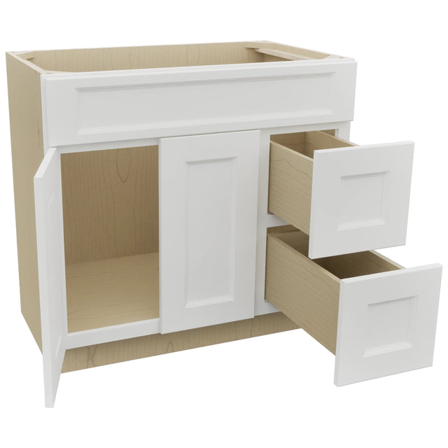 Fabuwood Nexus Frost VSD48 Vanity Combo Cabinet, Open View