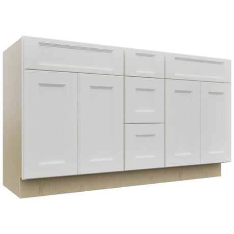 Fabuwood Nexus Frost VSD60DOUBLE Vanity Combo Cabinet, Front View
