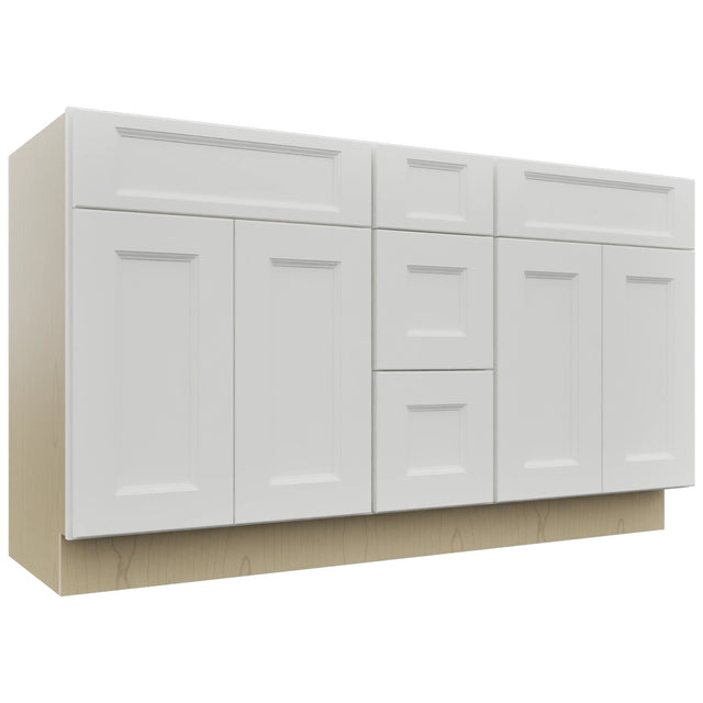 Fabuwood Nexus Frost VSD60DOUBLE Vanity Combo Cabinet, Front View
