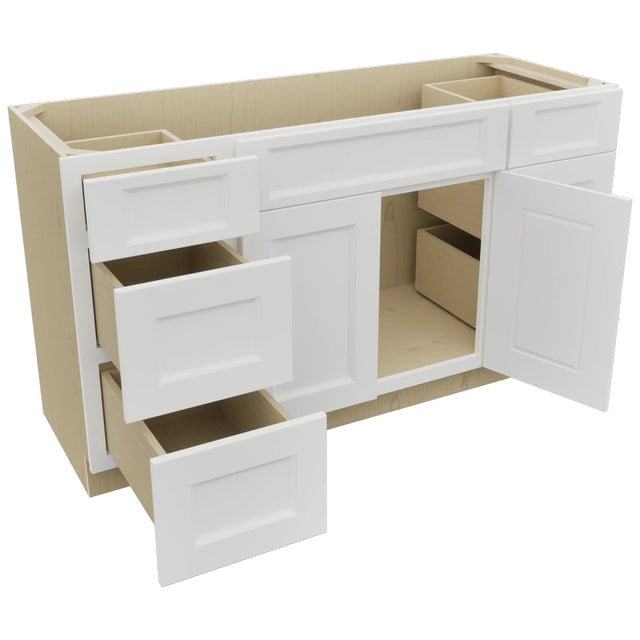 Fabuwood Nexus Frost VSD60SINGLE Vanity Combo Cabinet, Open View