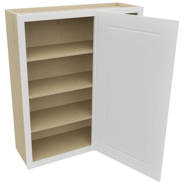 Fabuwood Nexus Frost WBC3642 Wall Corner Blind Cabinet, Open View