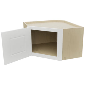 Fabuwood Nexus Frost WDC2415 Wall Corner Diagonal Cabinet, Open View