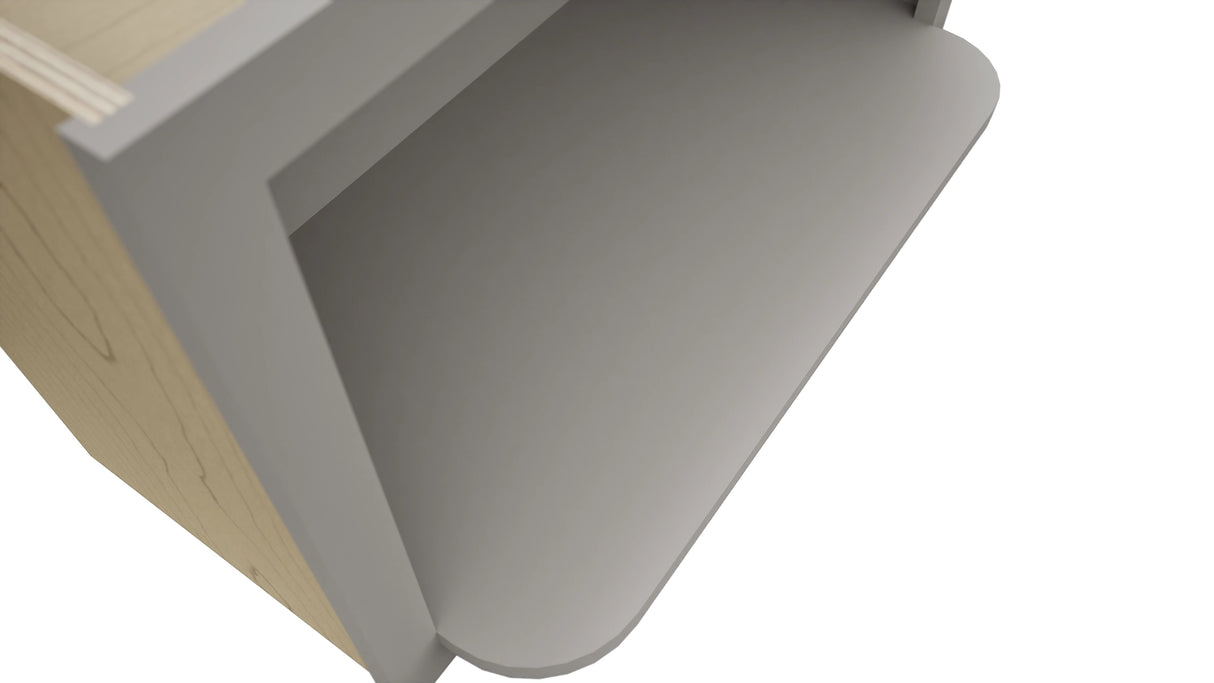 MW3018 ( Wall | Microwave Shelf Cabinet - 3"W X 18"H X 12"D ) | Nickel