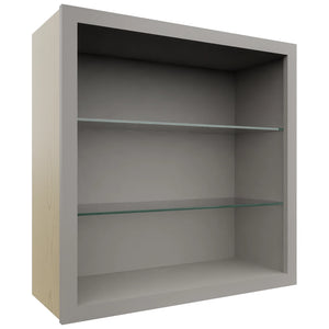 Fabuwood Nickel NDW3030 Wall Standard No Door Cabinet, Front View