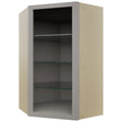 Fabuwood Nickel NDWDC2439 Wall Corner Diagonal No Door Cabinet, Front View