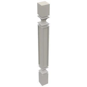 Fabuwood Nickel SP3X3 Base Post, Top View