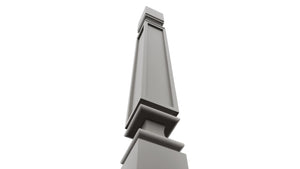 Fabuwood Nickel SP3X3 Base Post, Detail View