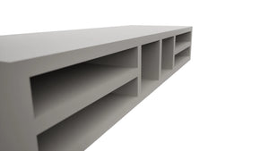 Fabuwood Nickel WO366 Wall Organizer Rack, Detail View