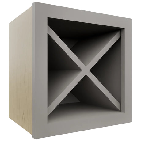 Fabuwood Nickel WR15X15 Wall Wine Rack, Front View