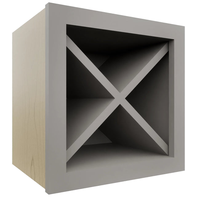 Fabuwood Nickel WR15X15 Wall Wine Rack, Front View