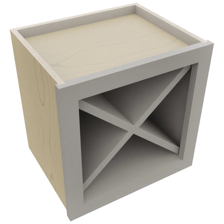 Fabuwood Nickel WR15X15 Wall Wine Rack, Top View