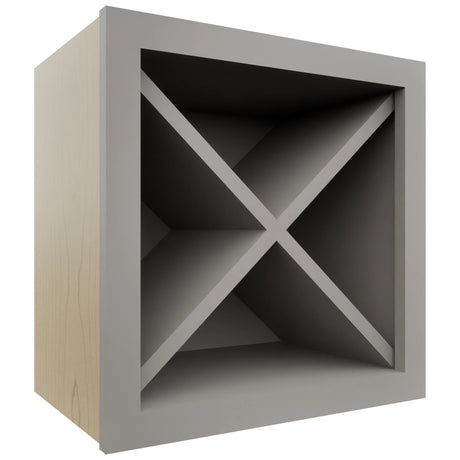 Fabuwood Nickel WR18X18 Wall Wine Rack, Front View