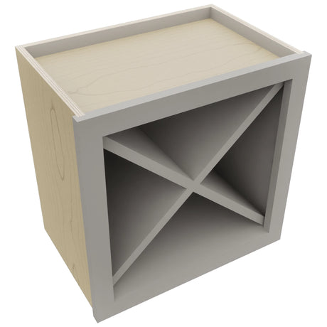 Fabuwood Nickel WR18X18 Wall Wine Rack, Top View