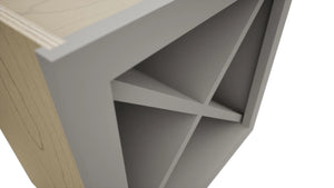 Fabuwood Nickel WR18X18 Wall Wine Rack, Detail View