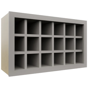 Fabuwood Nickel WR3018 Wall Wine Rack, Front View