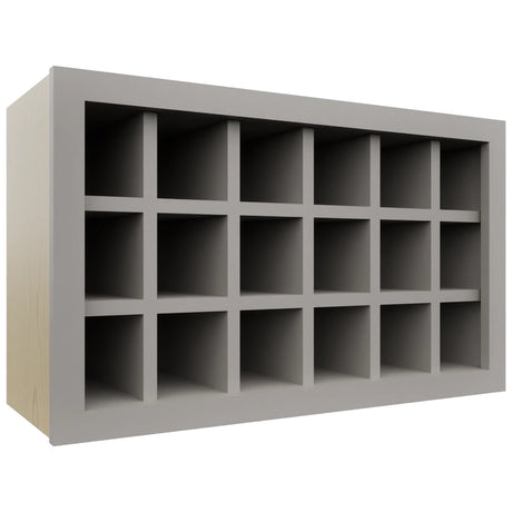Fabuwood Nickel WR3018 Wall Wine Rack, Front View
