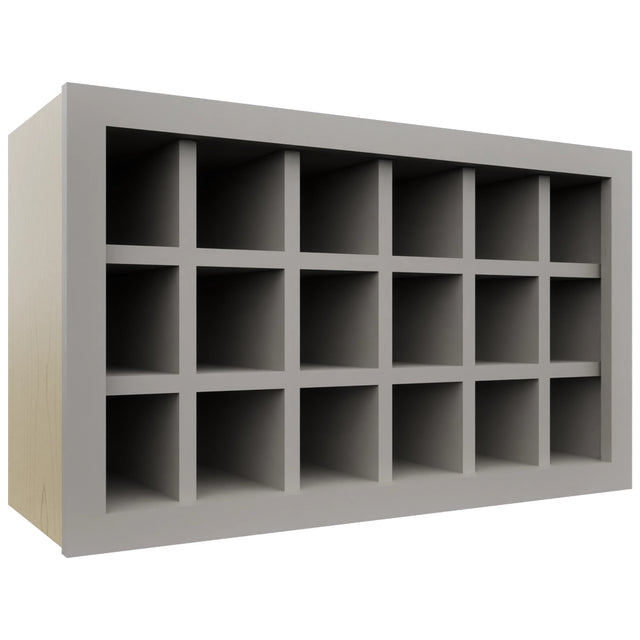 Fabuwood Nickel WR3018 Wall Wine Rack, Front View