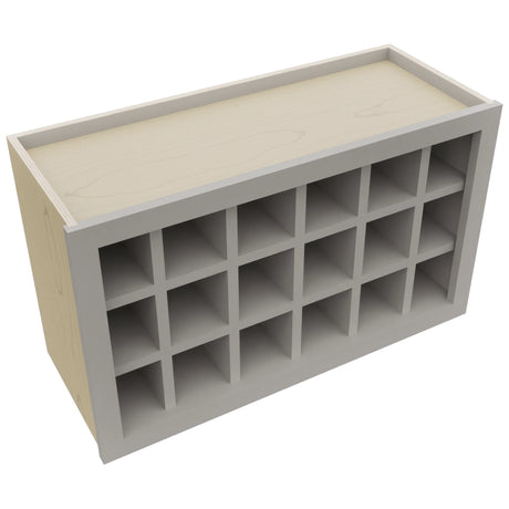 Fabuwood Nickel WR3018 Wall Wine Rack, Top View