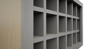 Fabuwood Nickel WR3018 Wall Wine Rack, Detail View