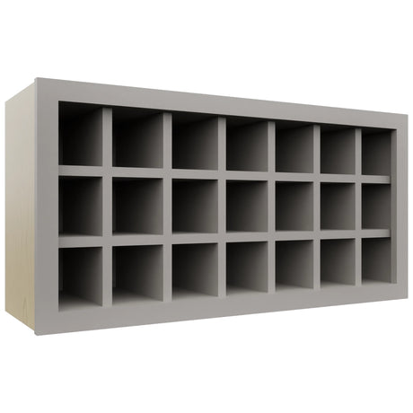 Fabuwood Nickel WR3618 Wall Wine Rack, Front View