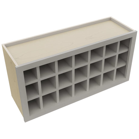 Fabuwood Nickel WR3618 Wall Wine Rack, Top View