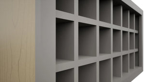 Fabuwood Nickel WR3618 Wall Wine Rack, Detail View