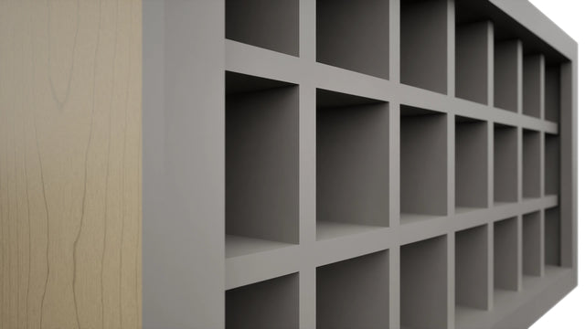 Fabuwood Nickel WR3618 Wall Wine Rack, Detail View