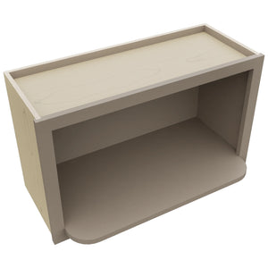 MW3018 ( Wall | Microwave Shelf Cabinet - 3"W X 18"H X 12"D ) | Oyster