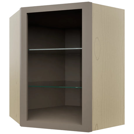 Fabuwood Oyster NDWDC2430 Wall Corner Diagonal No Door Cabinet, Front View