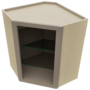 Fabuwood Oyster NDWDC2430 Wall Corner Diagonal No Door Cabinet, Top View