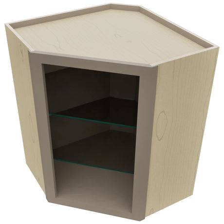 Fabuwood Oyster NDWDC2430 Wall Corner Diagonal No Door Cabinet, Top View