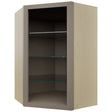 Fabuwood Oyster NDWDC2436 Wall Corner Diagonal No Door Cabinet, Front View