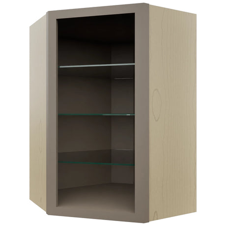 Fabuwood Oyster NDWDC2436 Wall Corner Diagonal No Door Cabinet, Front View