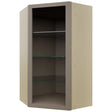 Fabuwood Oyster NDWDC2442 Wall Corner Diagonal No Door Cabinet, Front View
