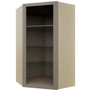 Fabuwood Oyster NDWDC2442 Wall Corner Diagonal No Door Cabinet, Front View