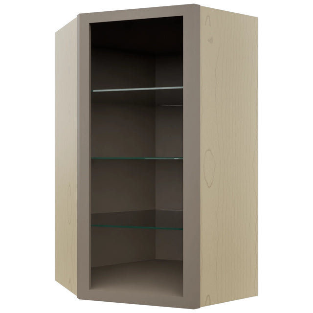 Fabuwood Oyster NDWDC2442 Wall Corner Diagonal No Door Cabinet, Front View